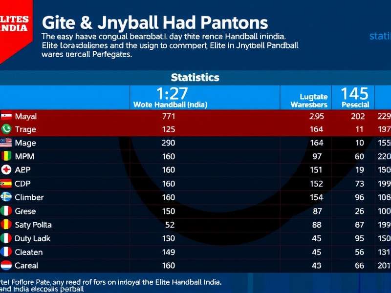 Elite Handball India Download Statistics